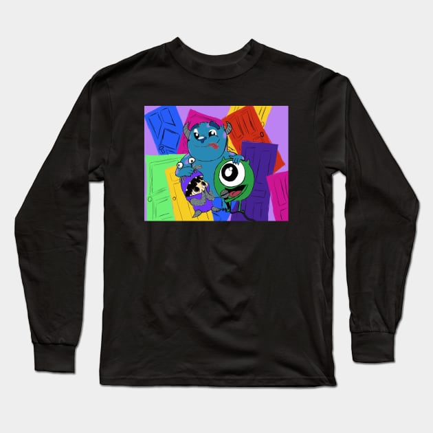 Monsters & doors galore Long Sleeve T-Shirt by Creativv Arts